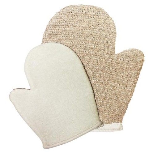 Snug Jute Mix Mitt in Brown for Effective Skin Exfoliation