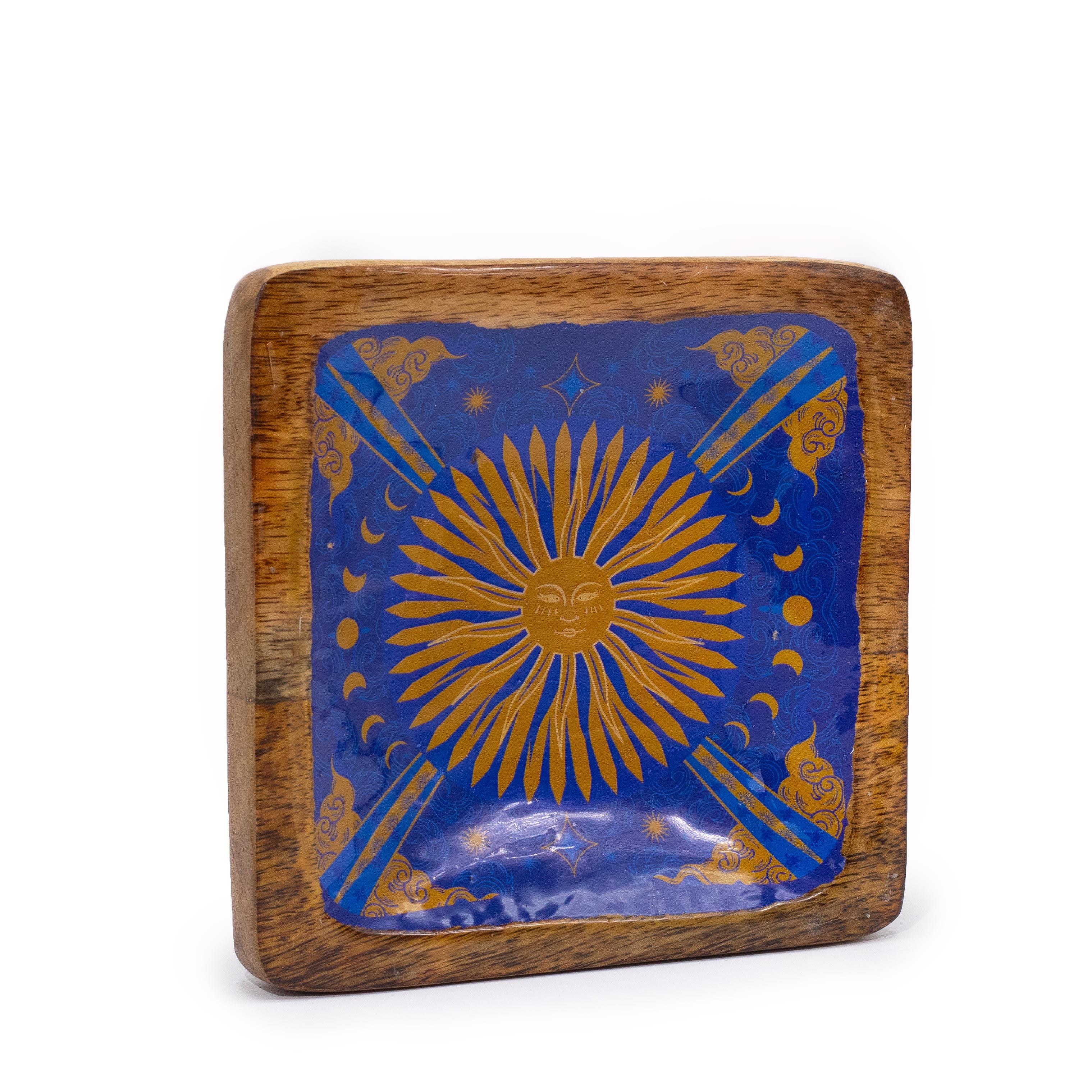 Hop Hare Big Enameled Square Trinket Tray Featuring The Sun Design