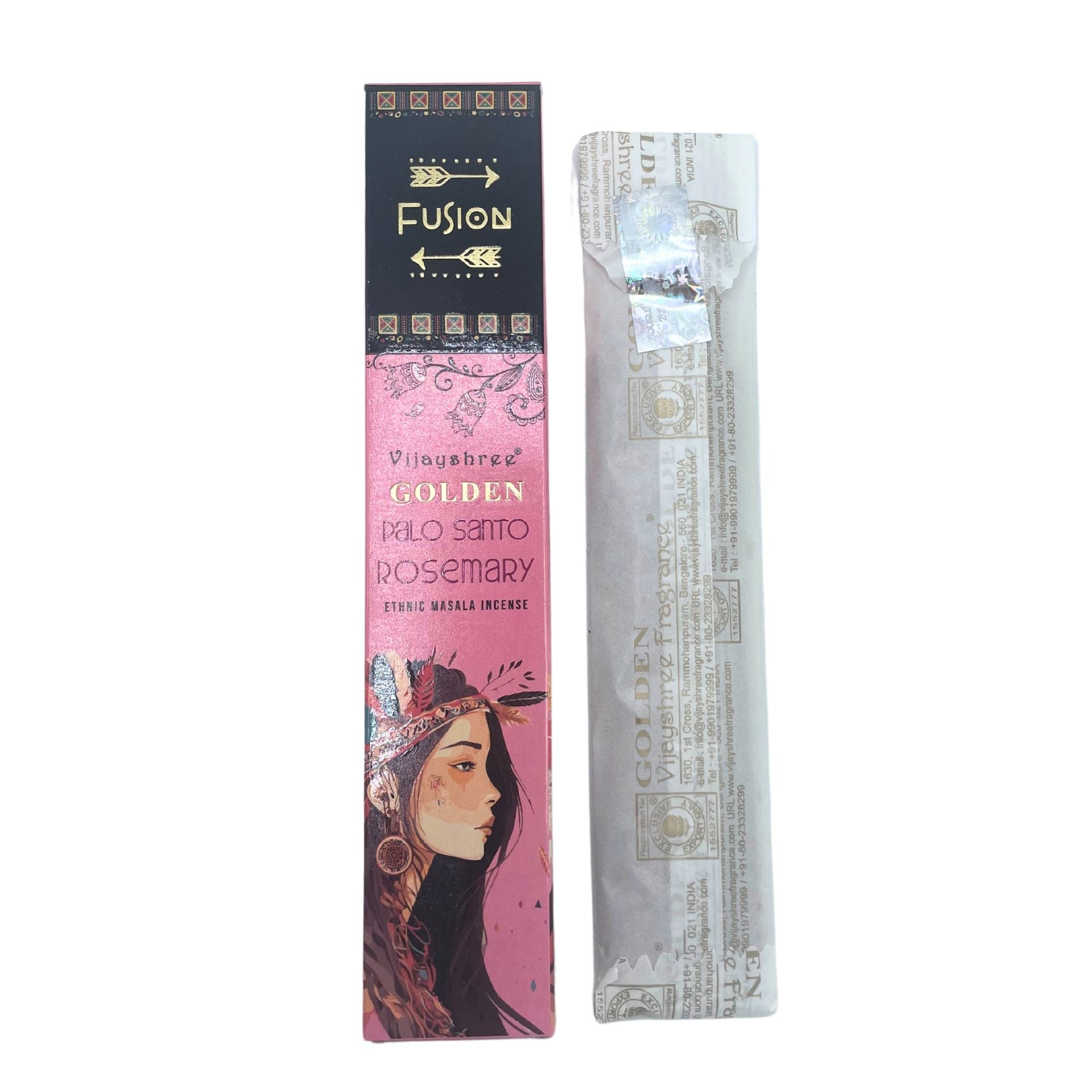 15g Golden Palo Santo and Rosemary Incense Sticks for Aromatic Use