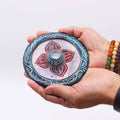 Soapstone Disc Incense Holder with Four Petal Design for Aromas