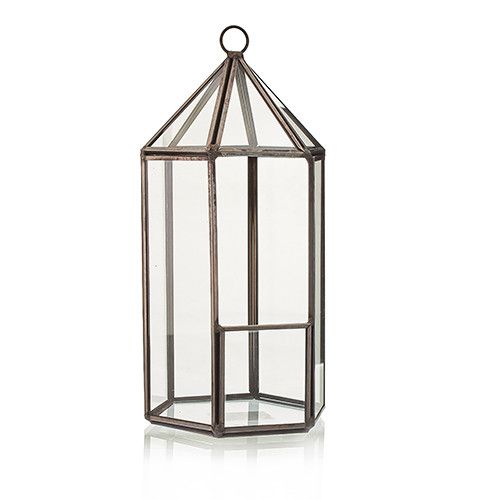 Glass Terrarium in Lantern Shape for Stylish Home Decor