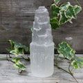 Natural Selenite Tower Unique 15 cm Crystal Display Piece