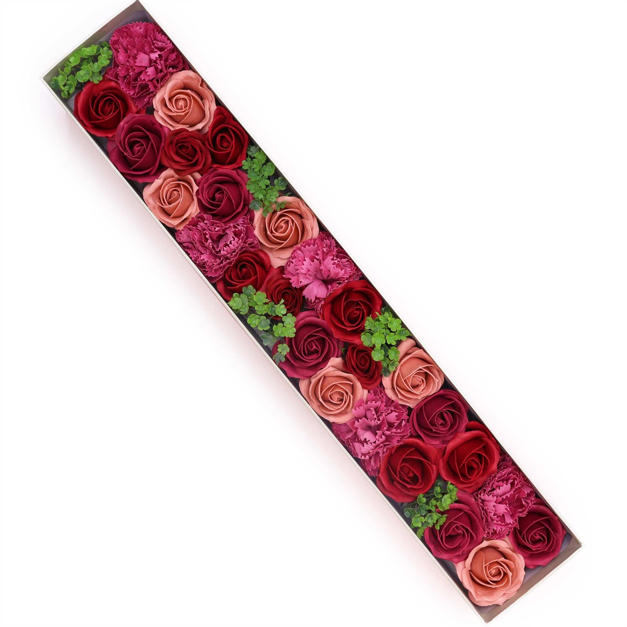 Extra Long Box of Vintage Roses Soap Flowers Gift Set for Gifting