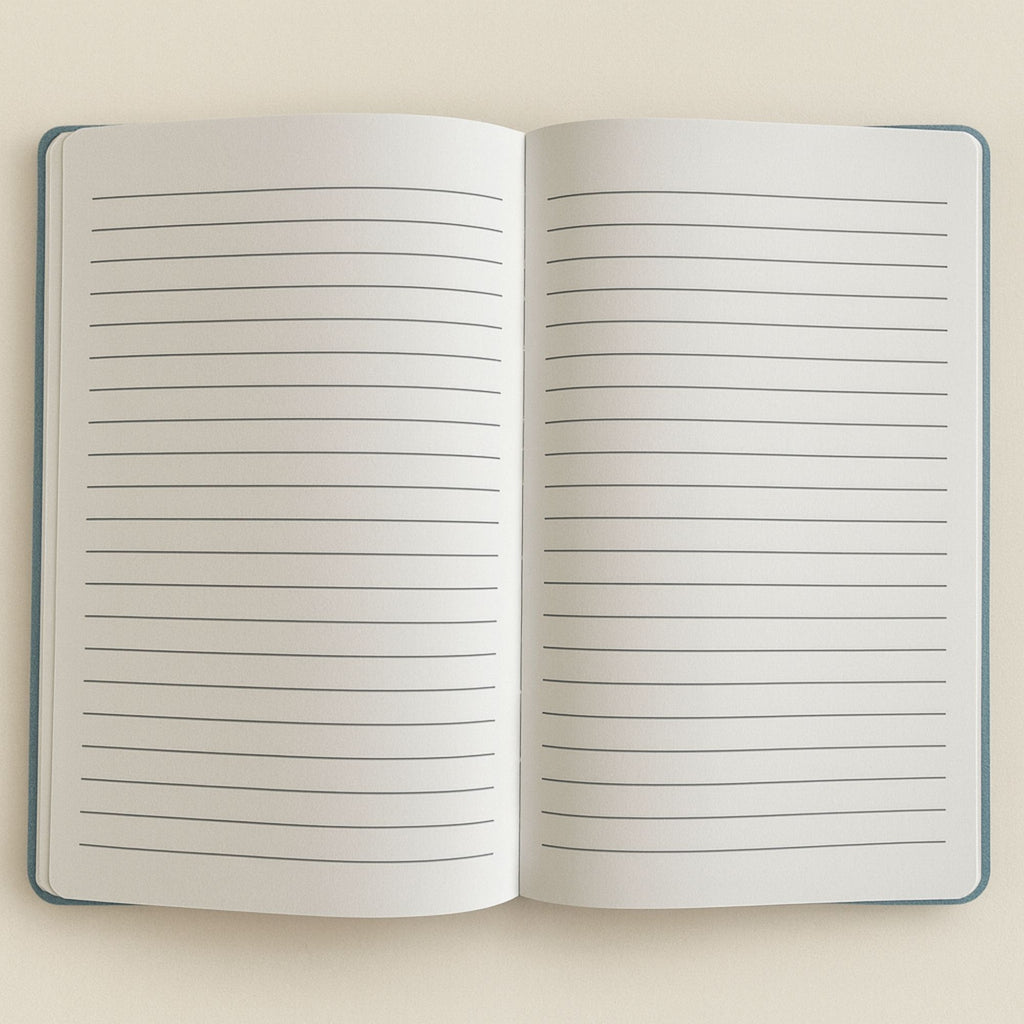 Dark Blue Velvet Notebook with Stay Wild Moon Child Design