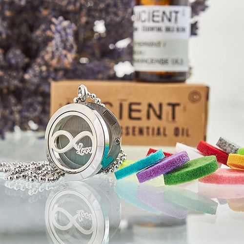 Aromatherapy Diffuser Necklace Infinity Love 25mm Stylish Design