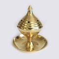 Elegant Medium Brass Incense Burner for Calming Aromatic Fragrance