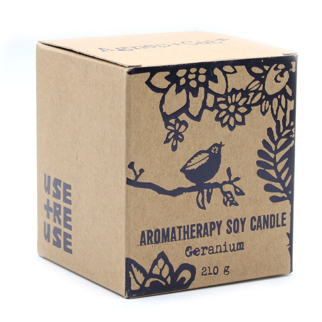 Agnes + Cat Geranium Herb Garden Candles for Uplifting Aromas