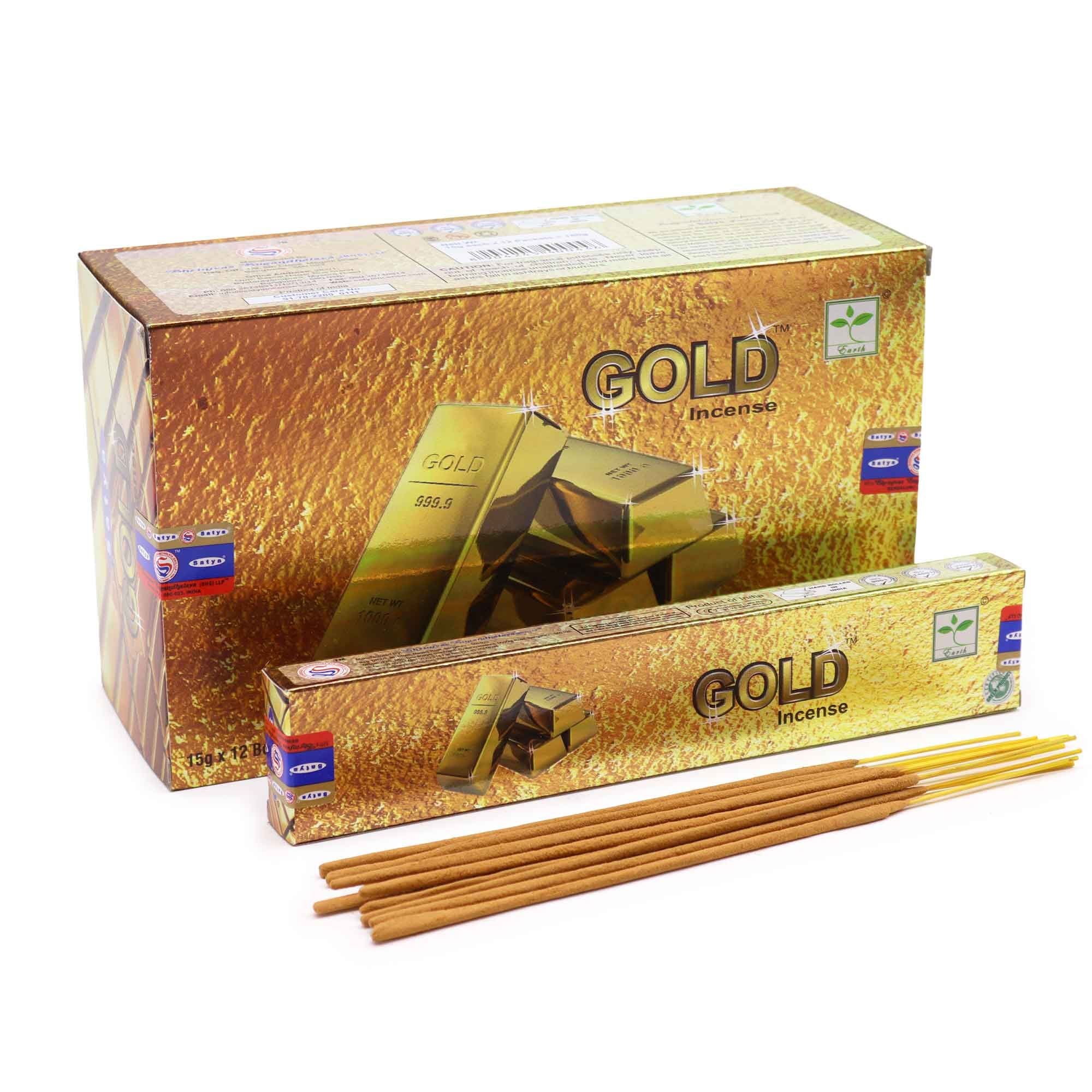Satya Incense Sticks 15gm Gold for Bright and Energising Aroma