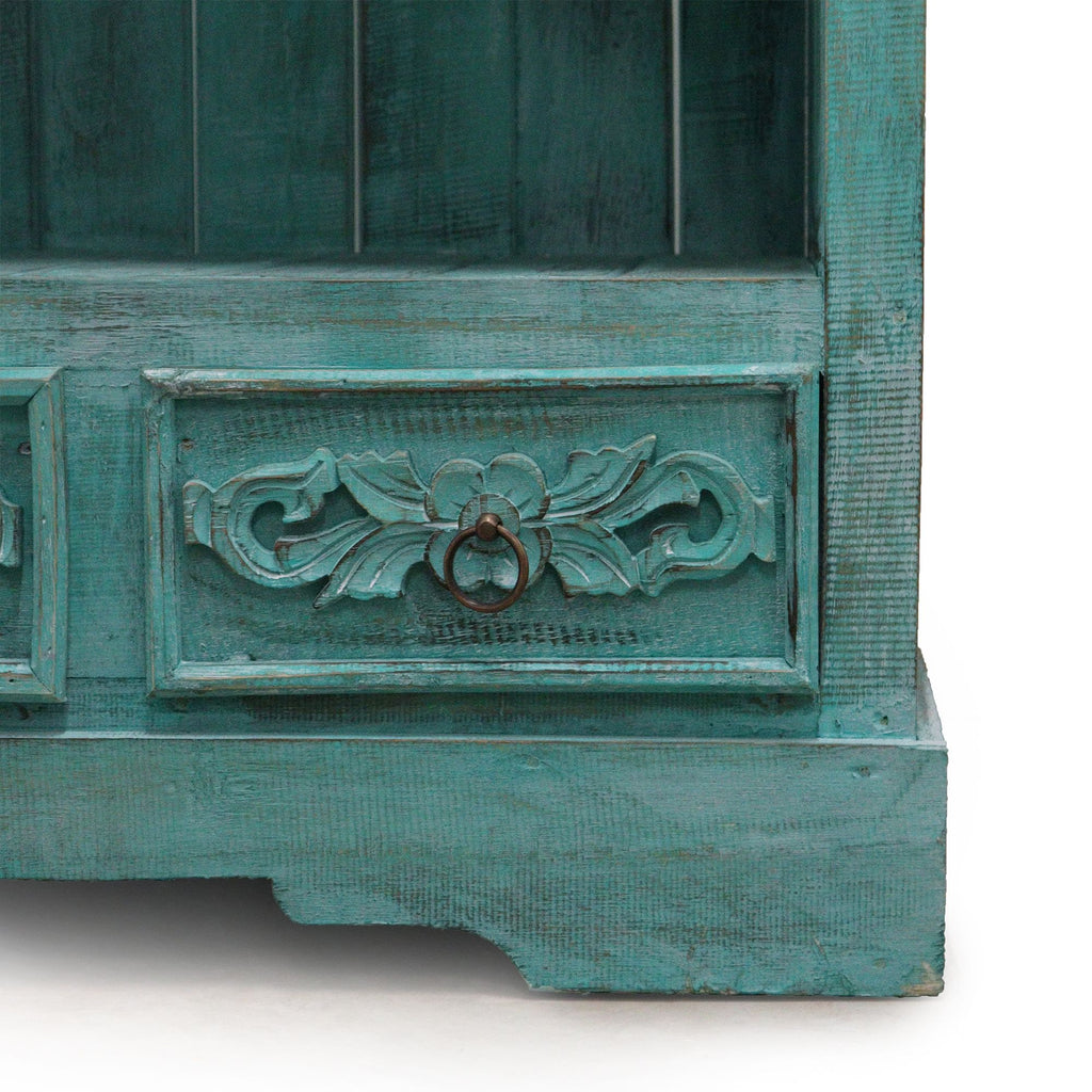 Albasia Bathroom Cabinet in Turquoise Wash for Stylish Storage