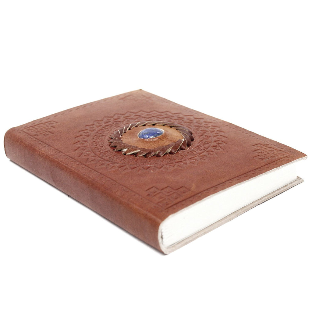 Leather Lapis Notebook for Journaling and Sketching 7x5 Inches