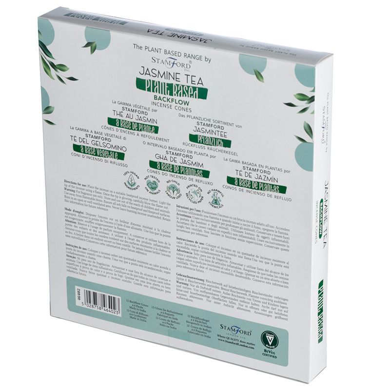 Plant Based Backflow Incense Cones Jasmine Tea for Home Fragrance