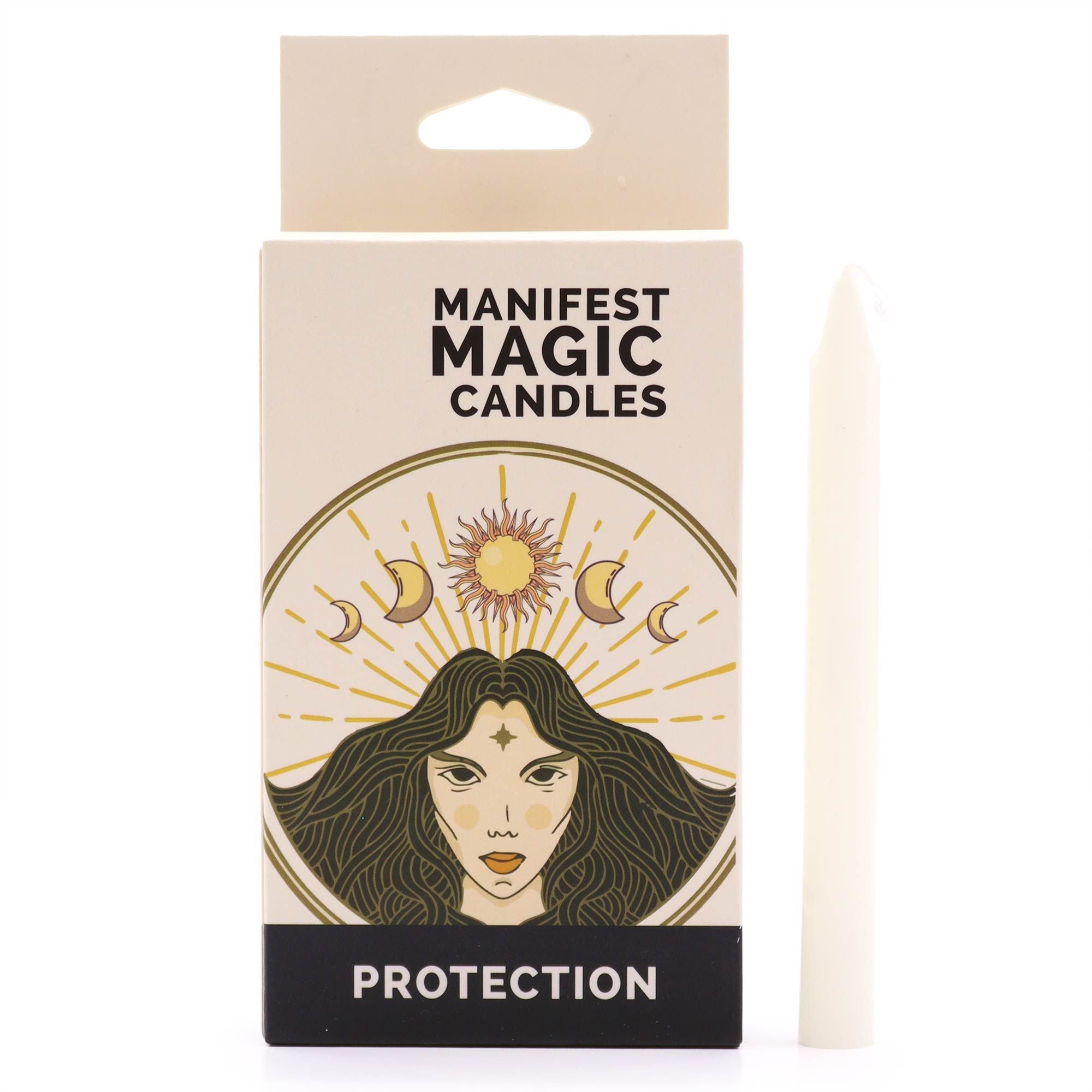 Manifest Magic Candles Pack of 12 in Ivory for Spiritual Use