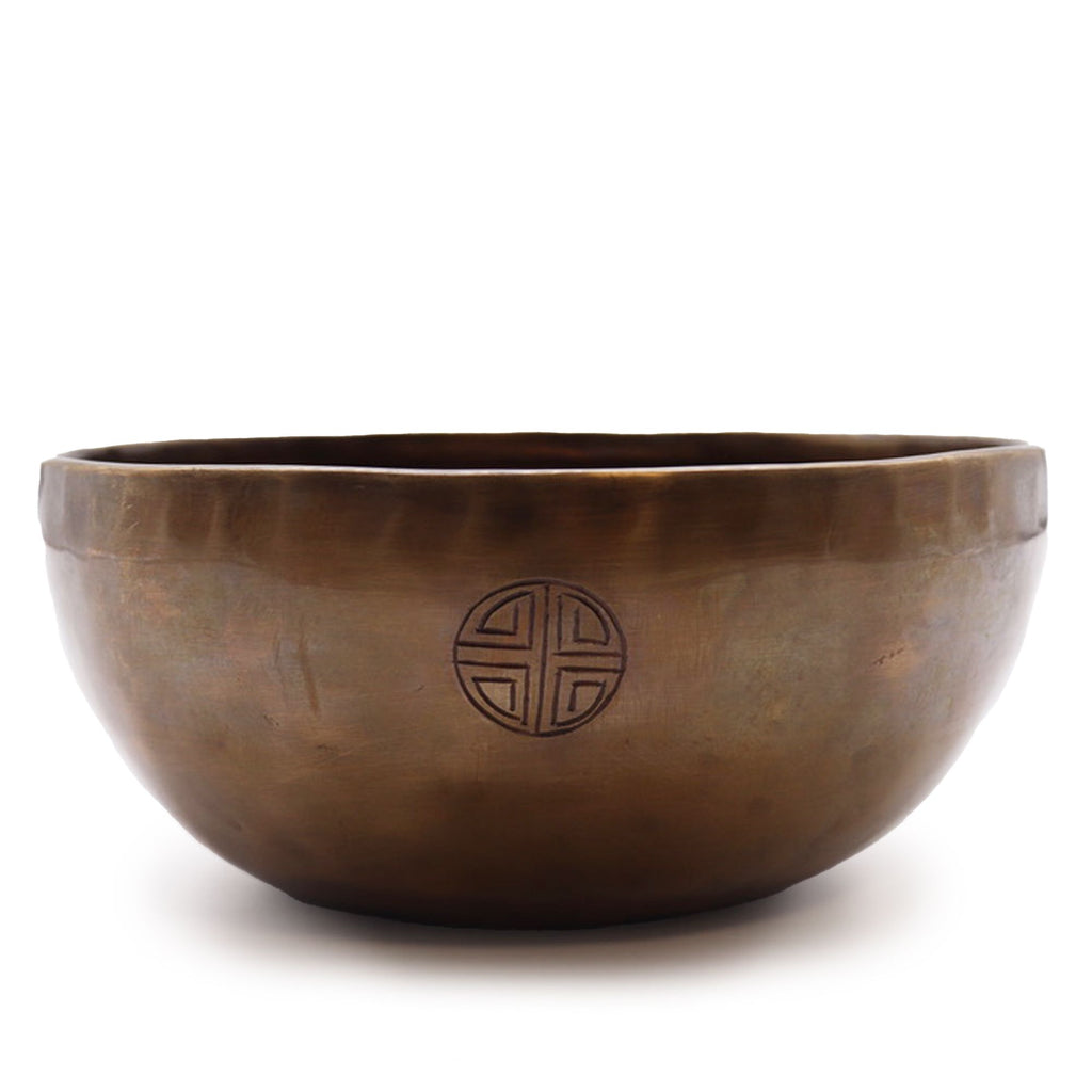 Extra Large Indian Moon Phase Singing Bowl 22cm for Relaxation