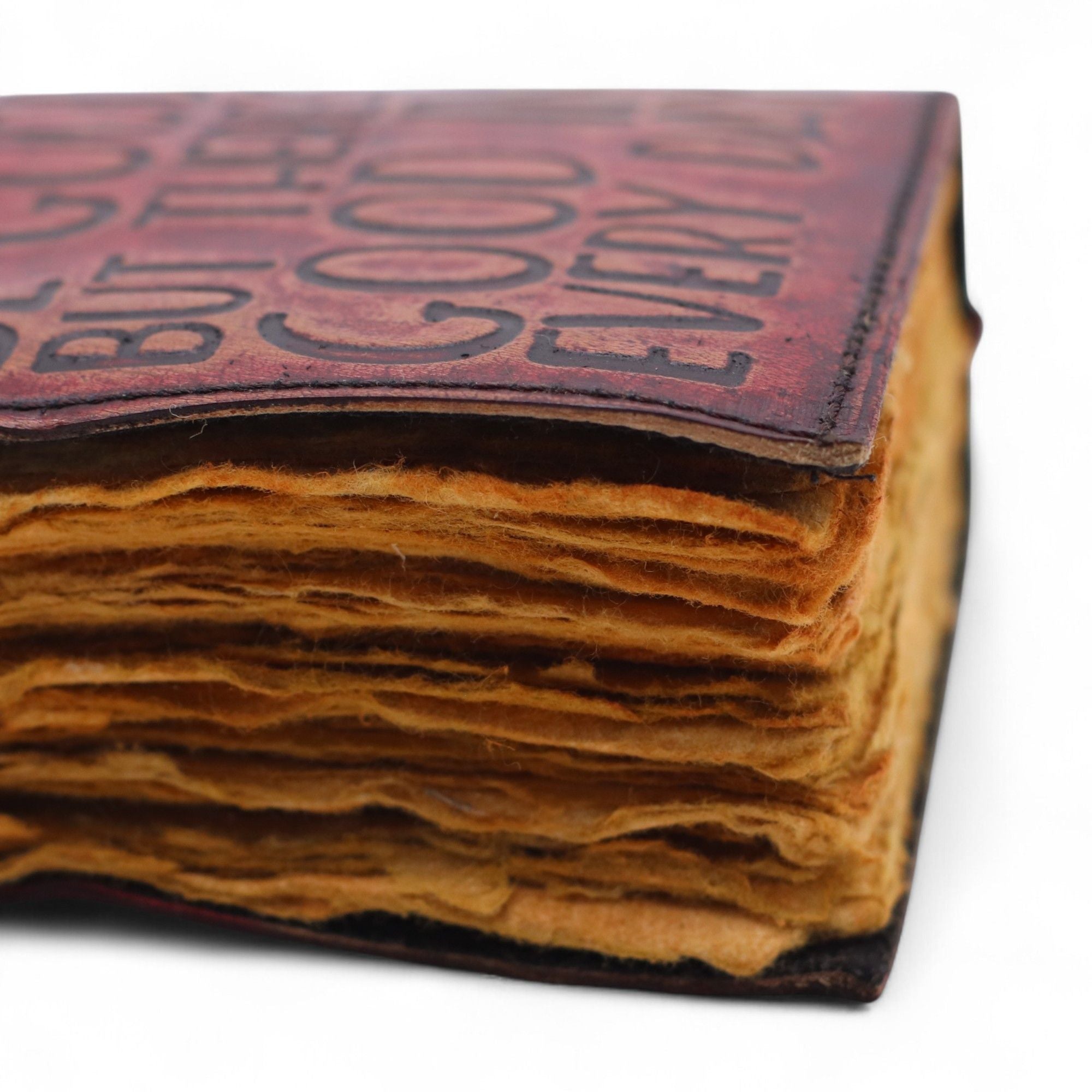 Fat Deckled Edge Leather Notebook for Daily Reflection and Travel