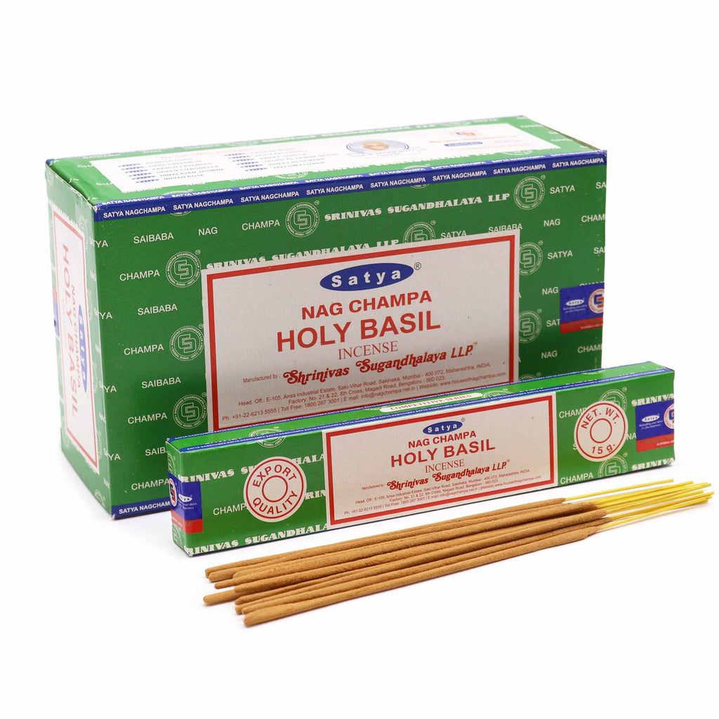 Satya Incense Sticks 15g Holy Basil for Energising Home Aroma