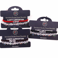 Gemstone Double Power Bracelets- Rock Quartz