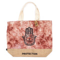 All Natural Bag in Terracotta Stonewash with Hamsa Protection