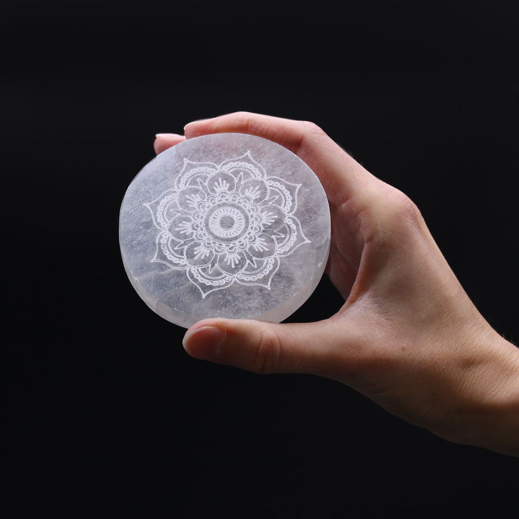 Small Mandala Design Charging Plate 8cm for Home Decor Display