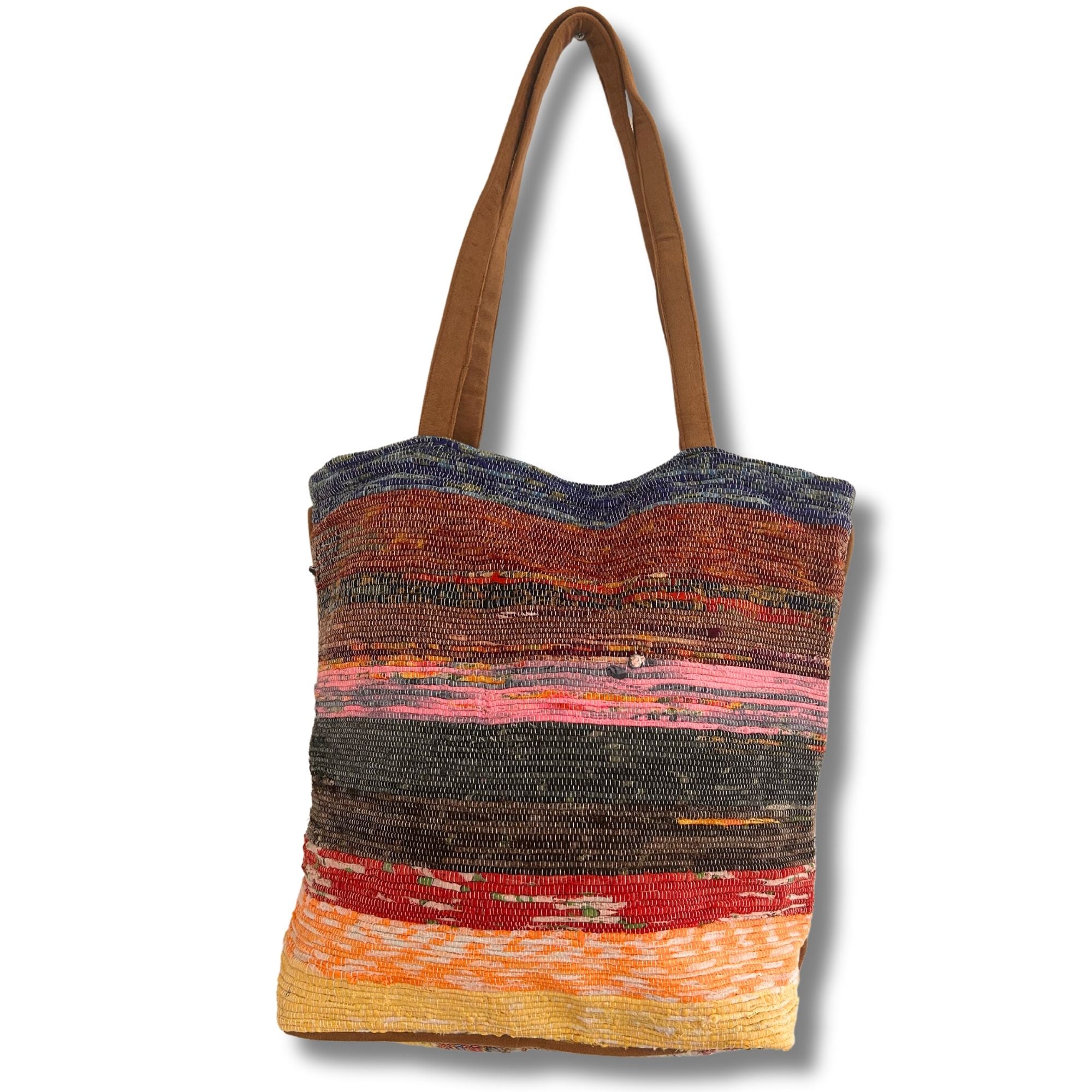 Recycled Big Rug Bag in Shades of Lavender for Storage Solutions