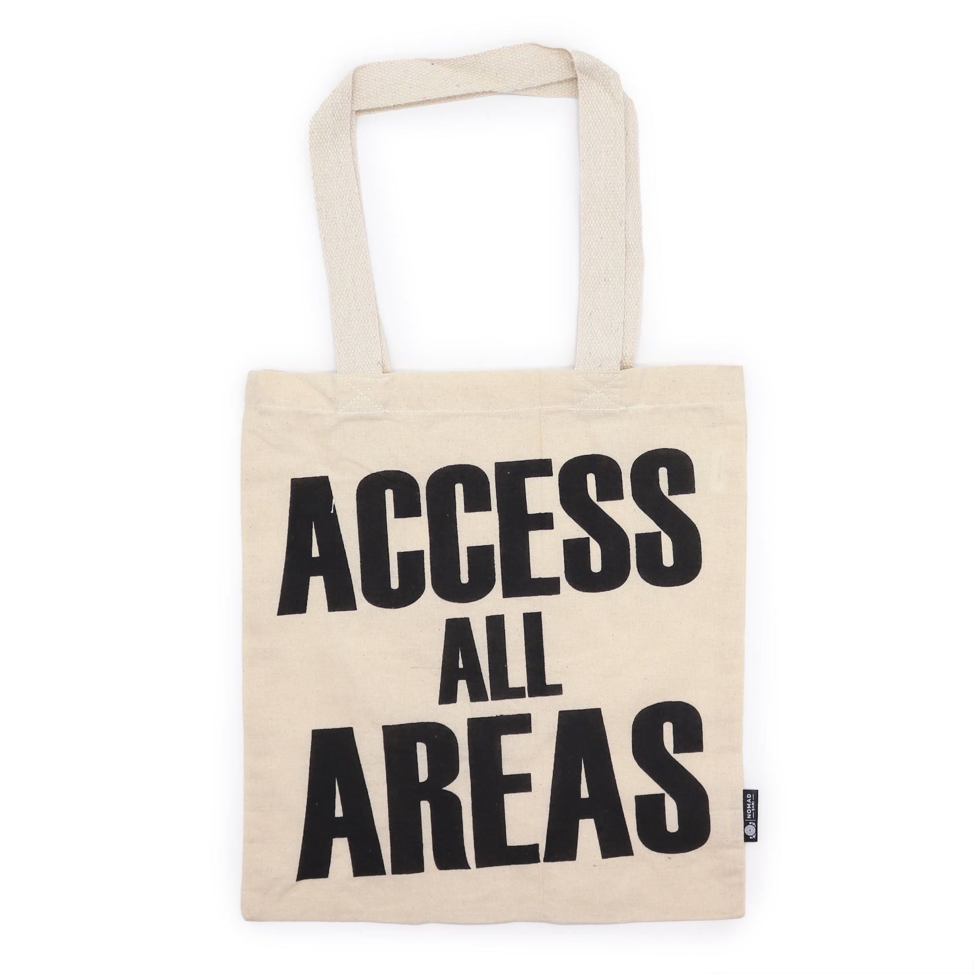 Iconic Basic Tote Bag ACCESS ALL AREA Natural Cotton for Daily Use