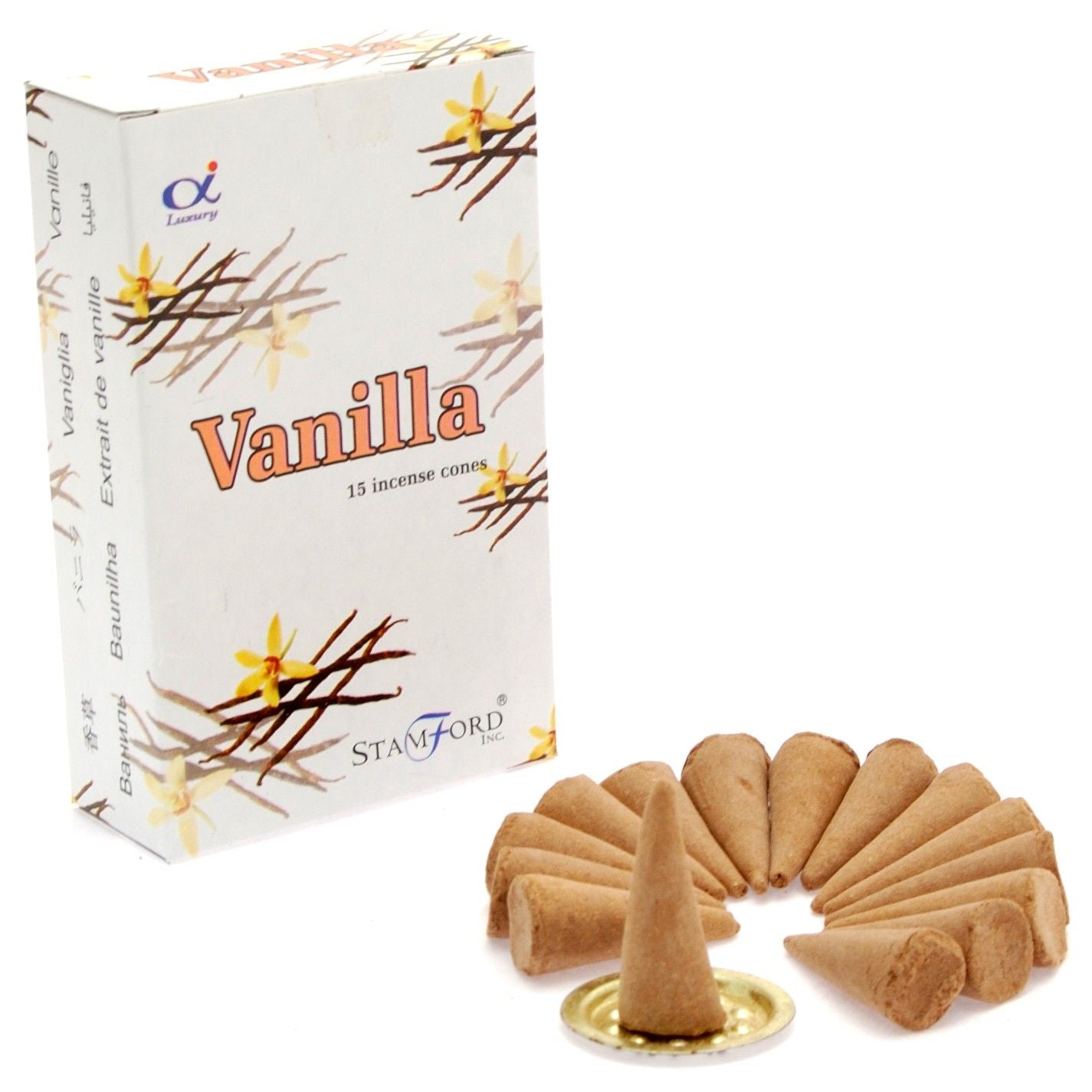 Vanilla Cones Stamford Premium Incense Cones for Home Fragrance