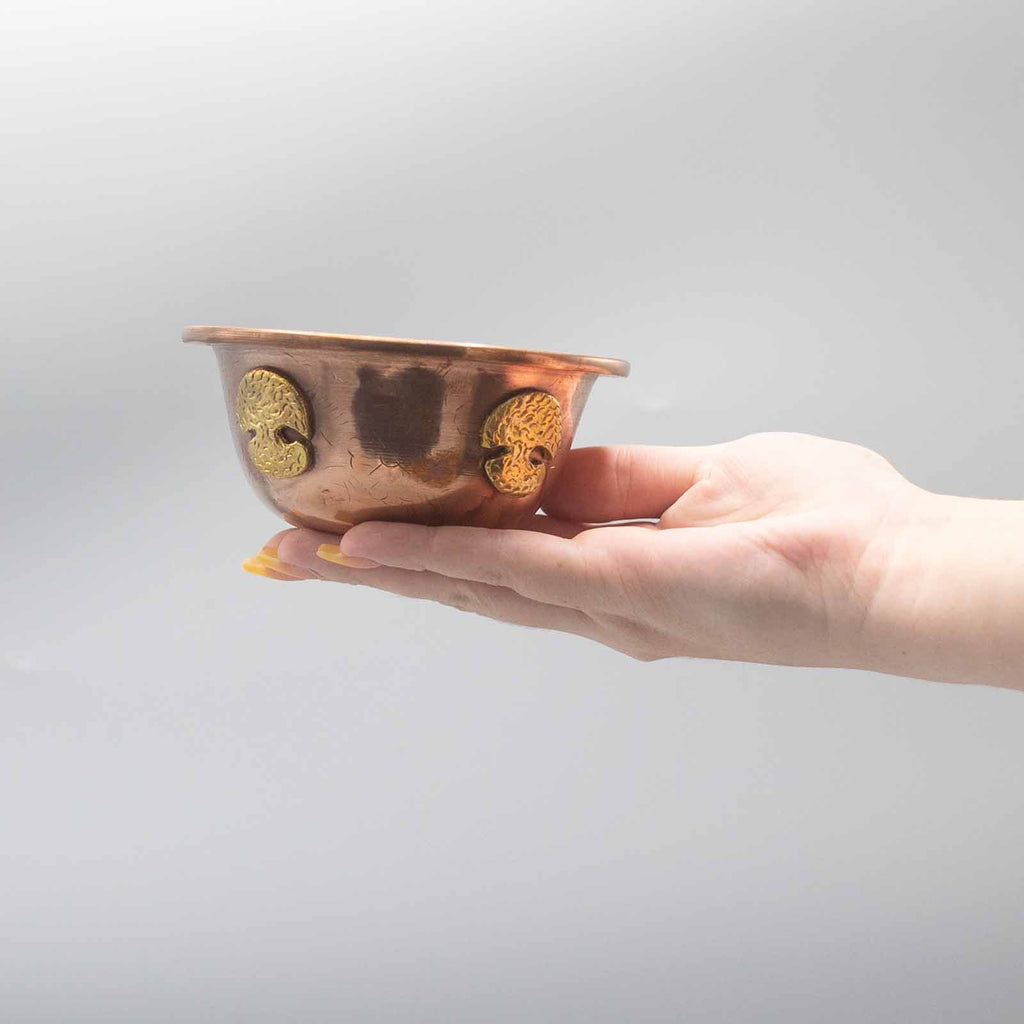 Copper Ritual Bowl with Tree of Life Design for Home and Altars