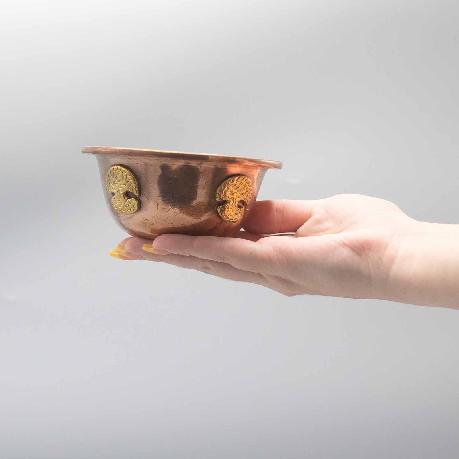 Copper Ritual Bowl with Tree of Life Design for Home and Altars