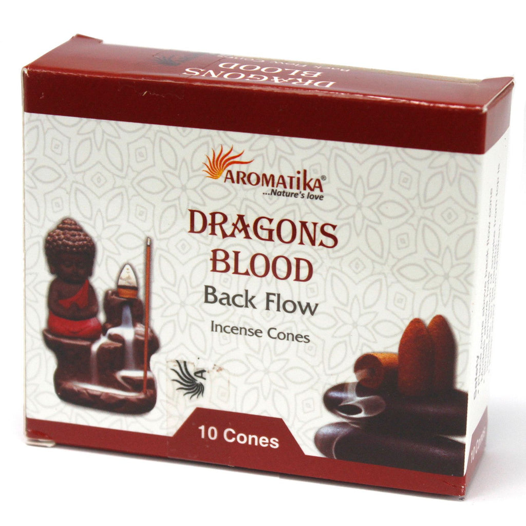 Aromatica Backflow Incense Cones Dragons Blood for Relaxation
