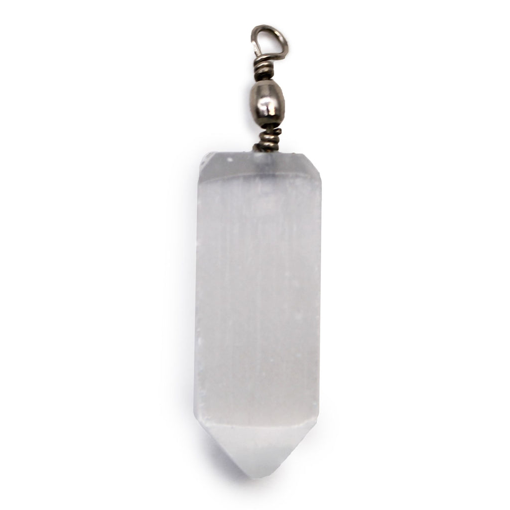 Selenite Obelisk Pendant for Stylish Everyday Fashion Accessory