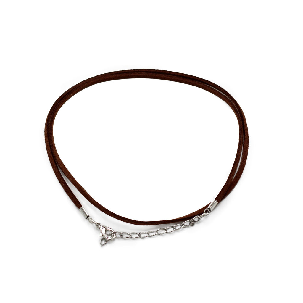 Faux Leather Pendant Cord 2.5mm x 55cm Dark Brown for Jewellery