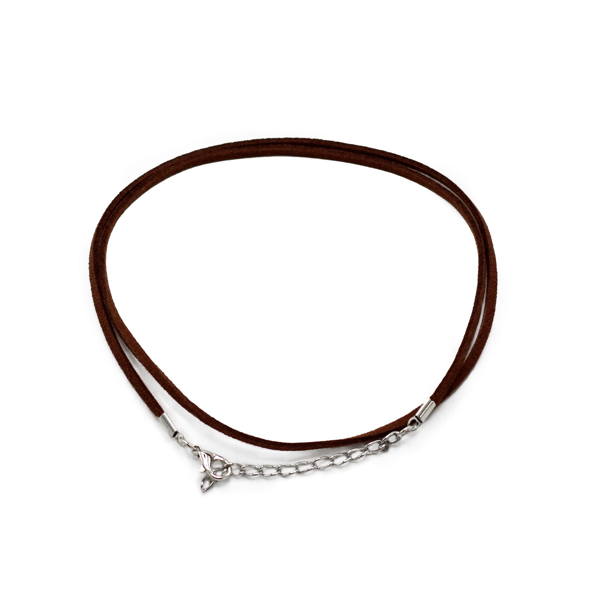 Faux Leather Pendant Cord 2.5mm x 55cm Dark Brown for Jewellery