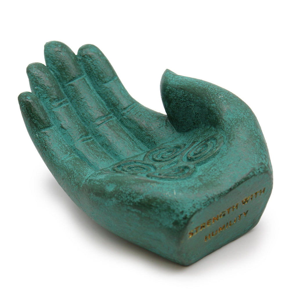 Hand Incense Burner Strength in Green for Aromatic Use