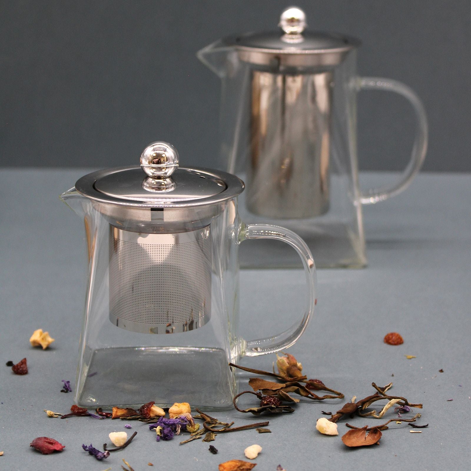 Glass Infuser Teapot in Tower Shape for Loose Leaf Tea 350ml