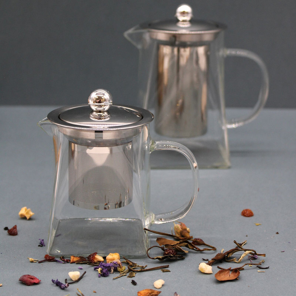 Glass Infuser Teapot in Tower Shape with 750ml Capacity