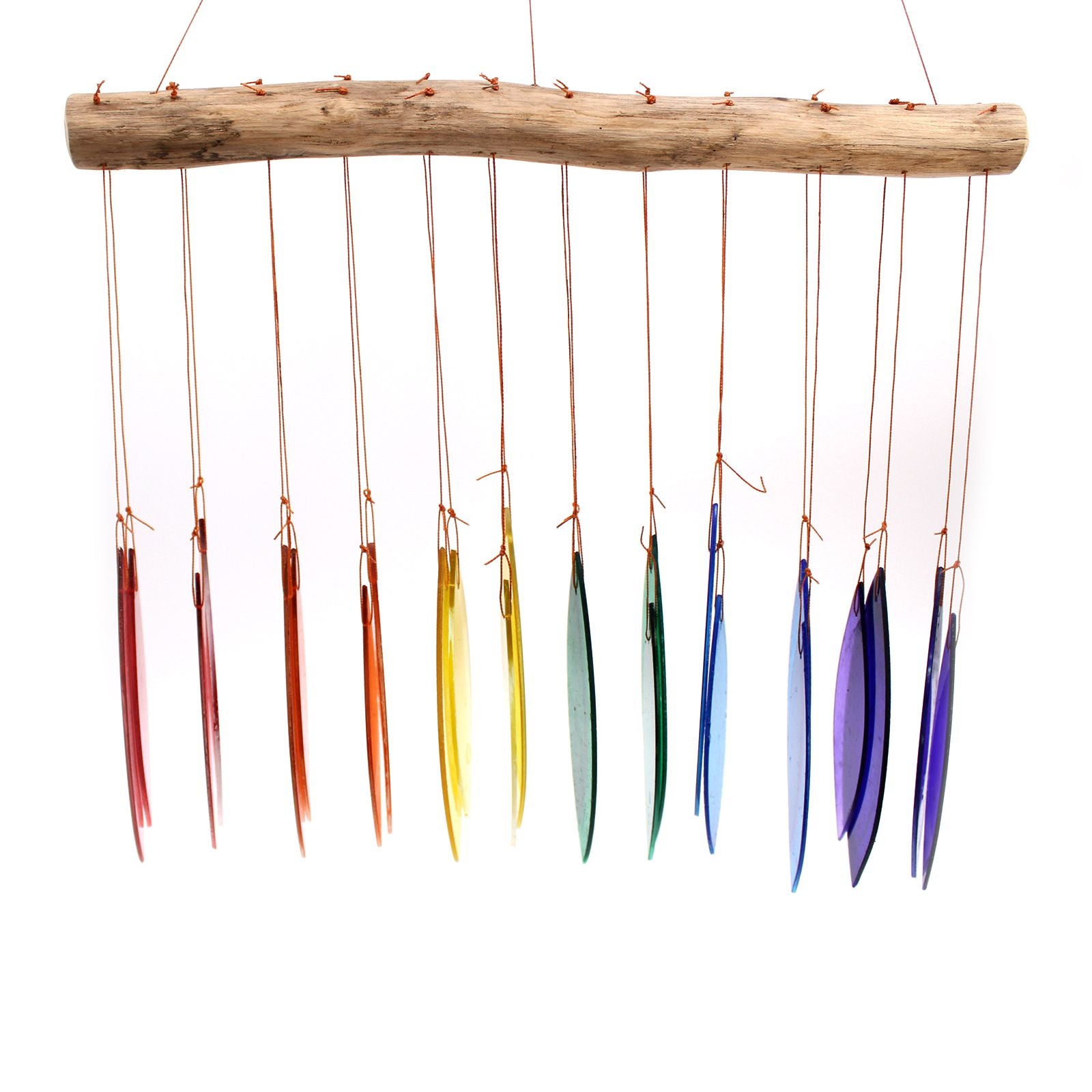 Rainbow Glass Chime Assorted Recycled Glass Wind Chimes