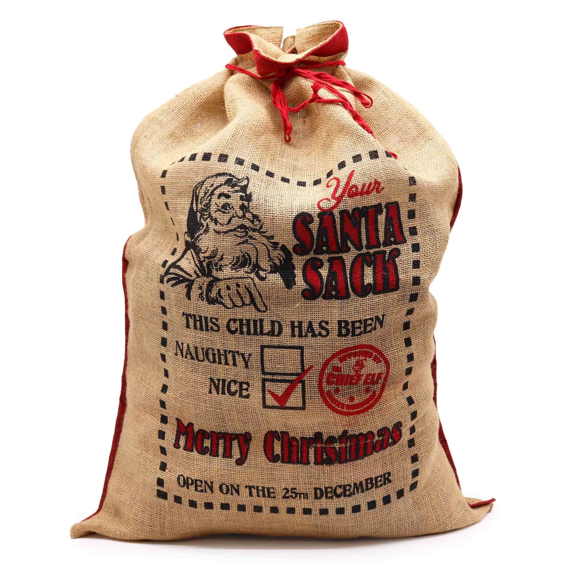 This Child Has Been Nice Jute Sack for Storing Christmas Gifts