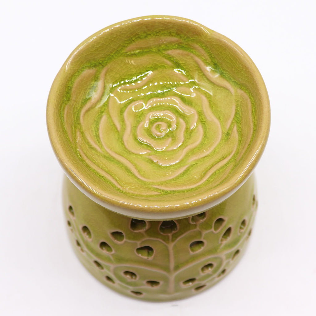 Tree of Life Oil Burner Lime for Fragrance and Home Decoration