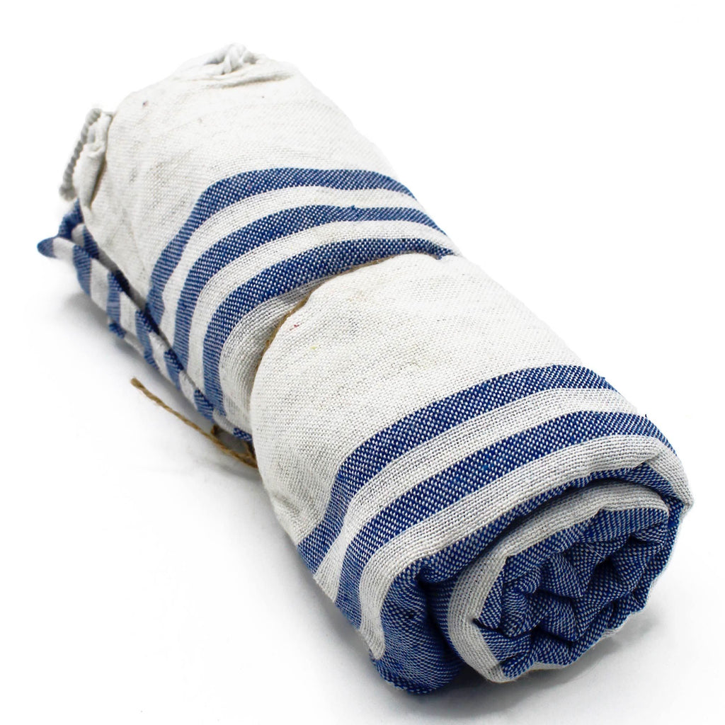 Hamman Spa Towel in Ocean Blue for Ultimate Bathing Comfort