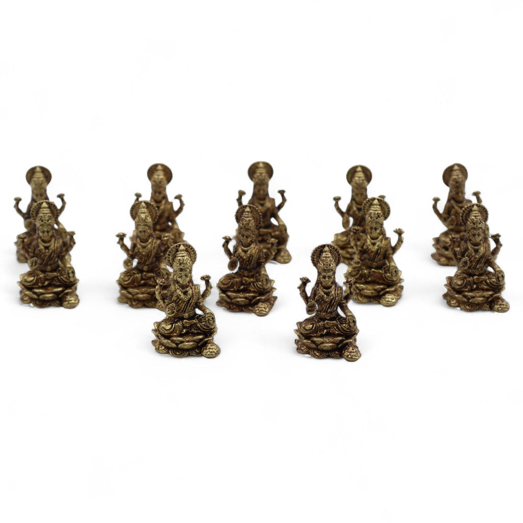 Brass Miniature Gods Laxmi Figurine for Prosperity and Abundance