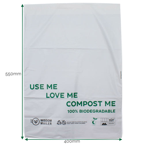 100% Biodegradable Mailer for Eco Friendly Shipping 400x550mm