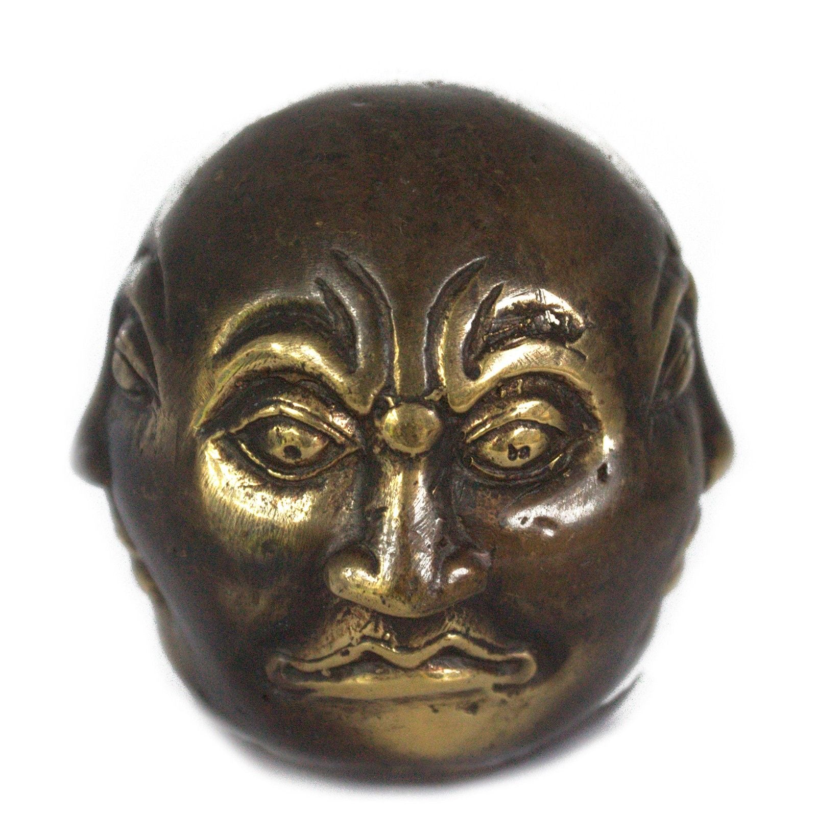 Fengshui Four Face Buddha 6cm Brass Decor for Home Serenity and Calm