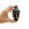 Small Antique Brass Buddha Head for Home Decor and Feng Shui Use