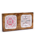 Hop Hare Enameled Double Trinket Tray with Cupid & Lion Design