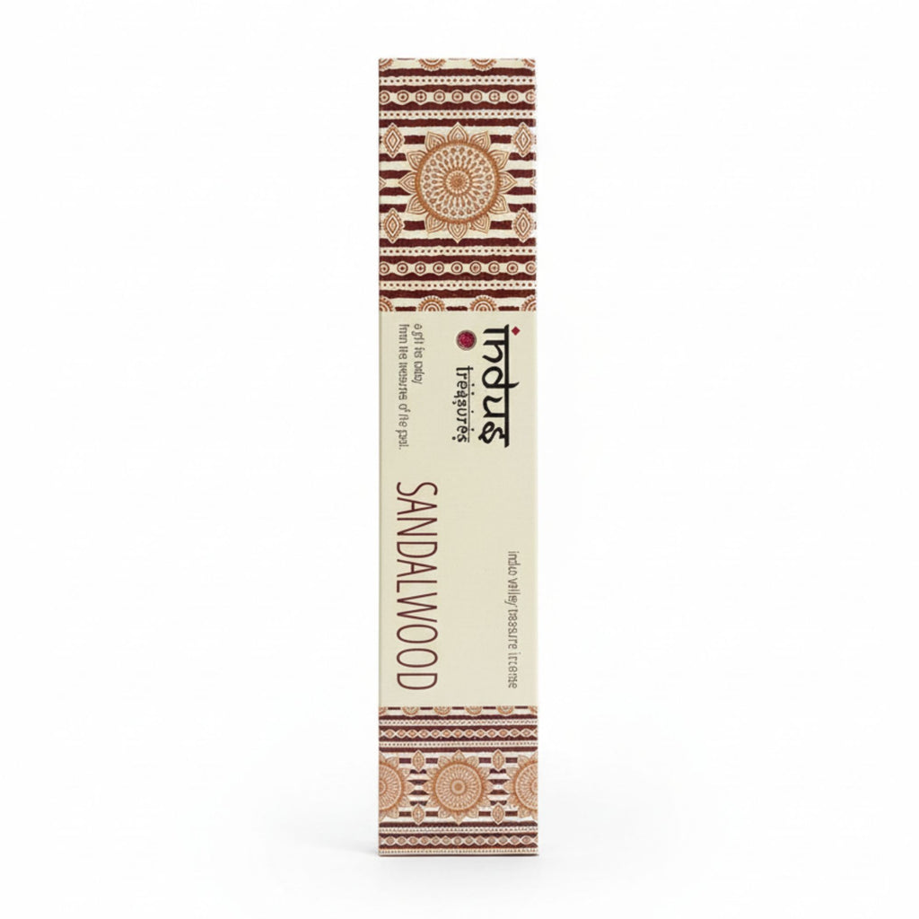 Indus Treasures Sandalwood Incense Sticks 15g Pack of 12