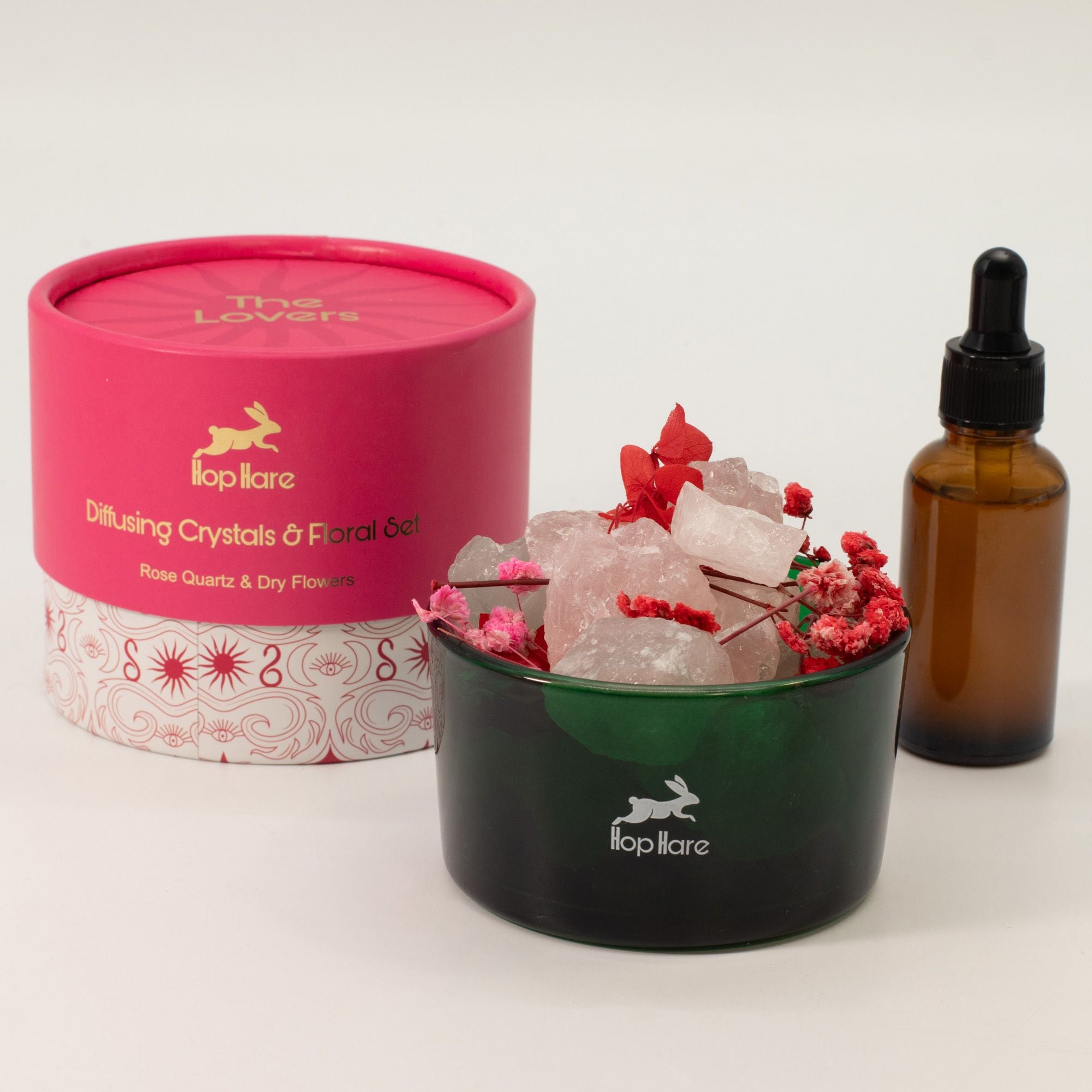 Hop Hare Diffusing Crystals and Floral Set for Elegant Home Decor