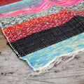 156 x 90cm Ultra Luxury Rag Rug in Natural for Home Interiors