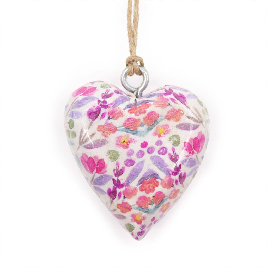 Large Decor Wood Heart with Beautiful Floral Design for Home Decor