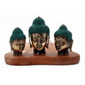Set of 3 Buddha Heads in Various Sizes for Home Decor Accents