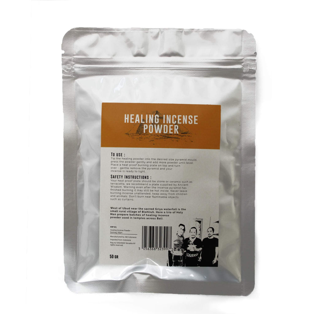 Healing Incense Powder Nutmeg 50g for Tranquil Home Ambiance