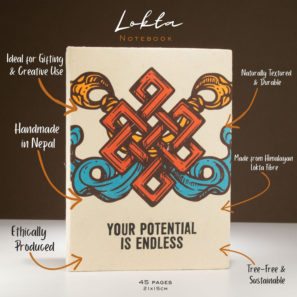 Lokta Inspiration Notebook Your Potential Large 21x15cm 45 Leaves